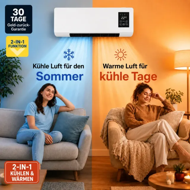 Vital Pro Breeze portable air cooler with cooling and heating function